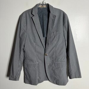 J. Crew Ludlow Jacket Mens Small Houndstooth Blazer Cotton Classic Fit